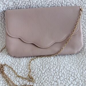 Pink Clutch with Gold Chain